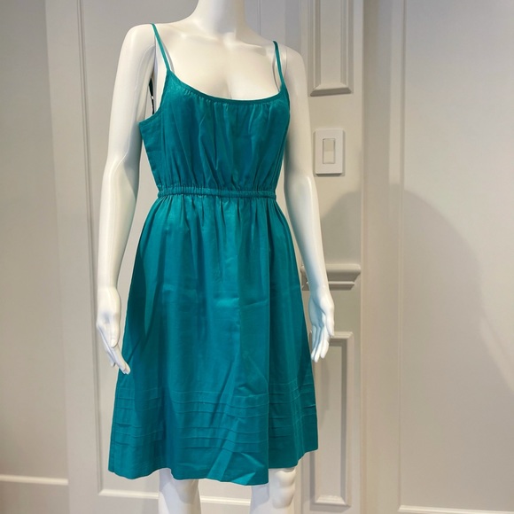 Theory Summer Dress Blue Teal Summer Small NWOT - Picture 2 of 6